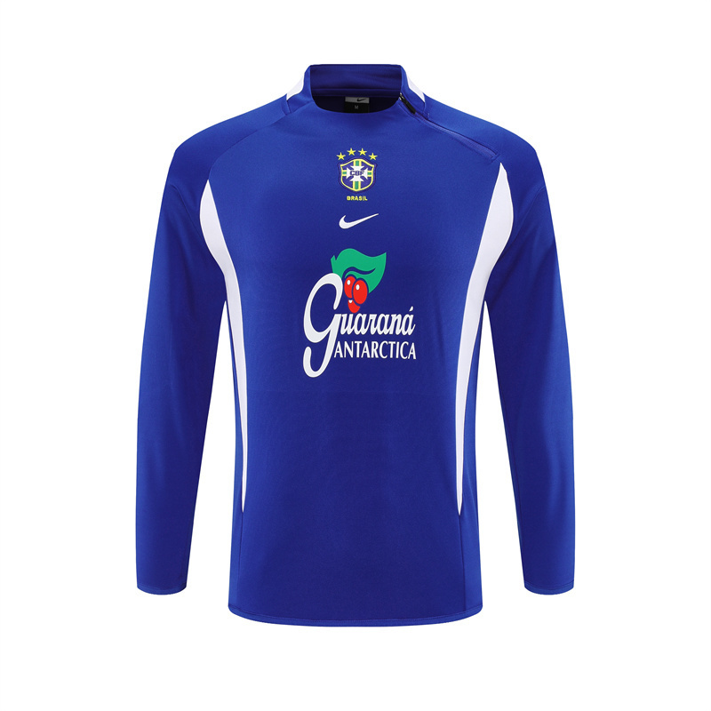 2002 Brazil Blue Retro Training Suit Top/ 2002巴西复古上衣