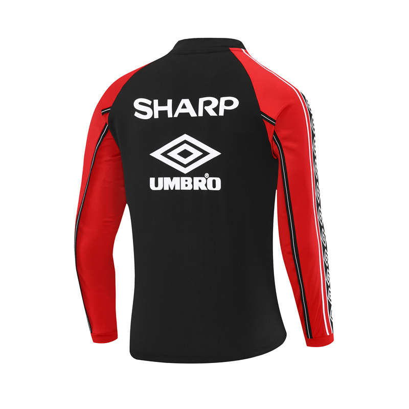 98-99 Manchester United Black Retro Training Suit Top/ 98-99曼联复古上衣