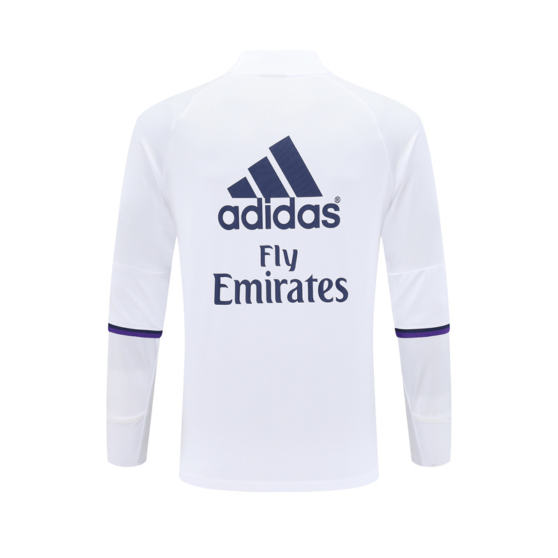 16-17 Real Madrid White Retro Training Suit Top/ 16-17皇马复古上衣