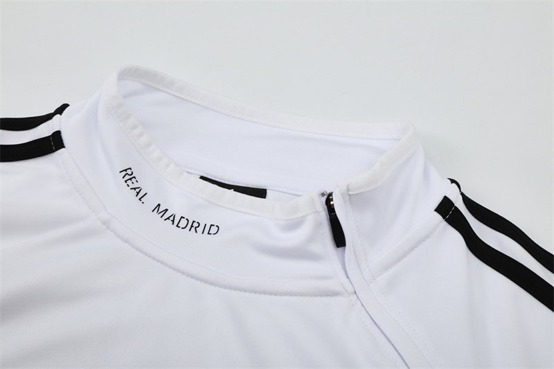 13-14 Real Madrid White Retro Training Suit Top/13-14皇马复古上衣