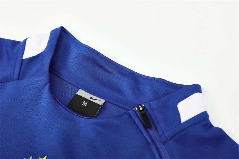 2002 Brazil Blue Retro Training Suit Top/ 2002巴西复古上衣