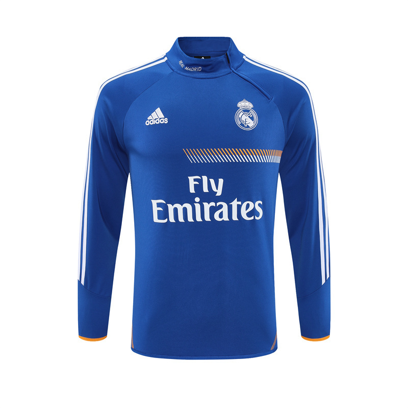 13-14 Real Madrid Blue Retro Training Suit Top/13-14皇马复古上衣