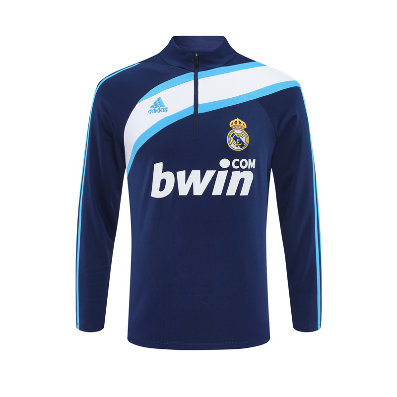 09-10 Real Madrid Retro Training Suit Top/09-10皇马复古上衣
