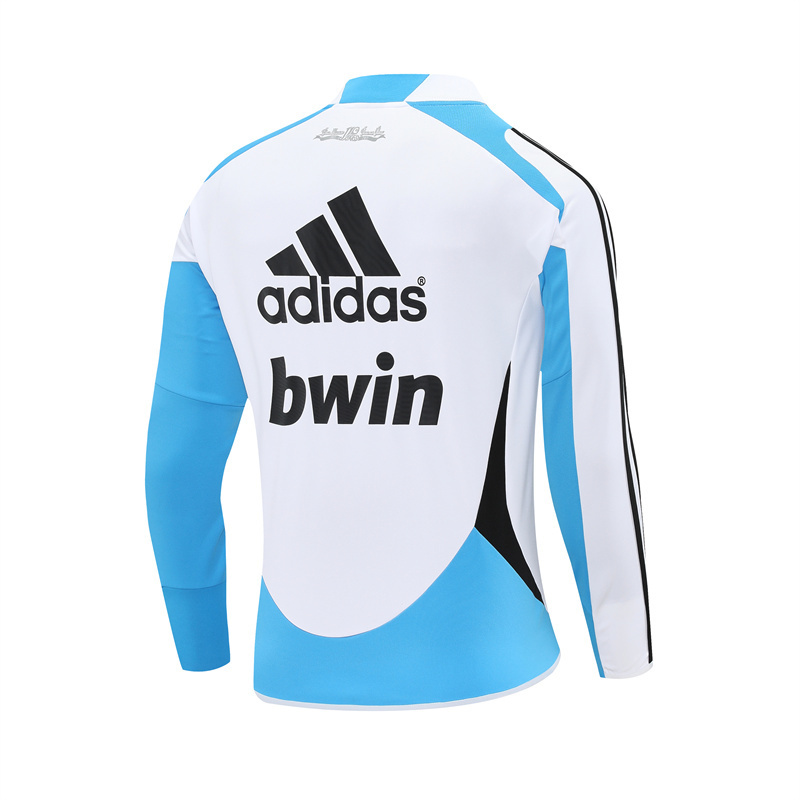 12-13 Real Madrid White Retro Training Suit Top/12-13皇马复古上衣