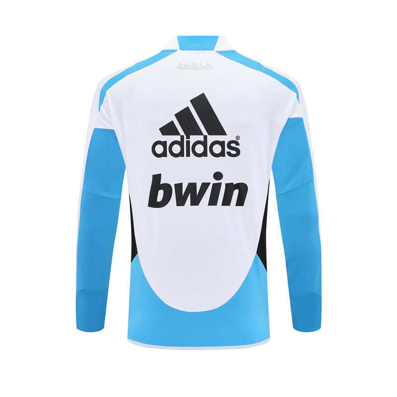 12-13 Real Madrid White Retro Training Suit Top/12-13皇马复古上衣