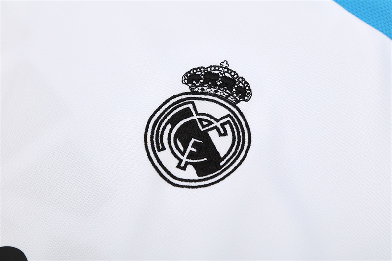 12-13 Real Madrid White Retro Training Suit Top/12-13皇马复古上衣