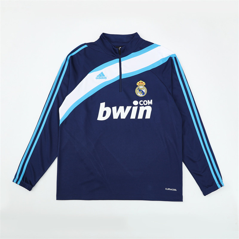 09-10 Real Madrid Retro Training Suit Top/09-10皇马复古上衣