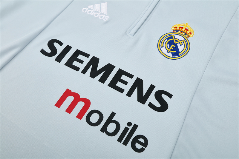 04-05 Real Madrid Grey Retro Training Suit Top/04-05皇马复古上衣(浅灰色)