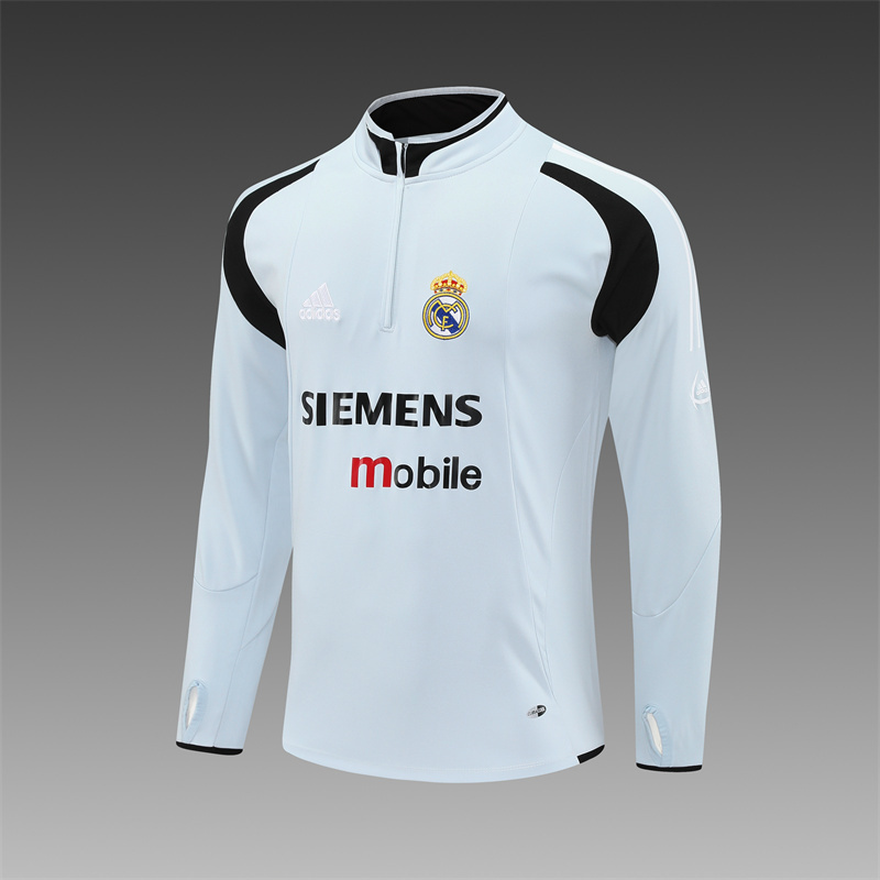 04-05 Real Madrid Grey Retro Training Suit Top/04-05皇马复古上衣(浅灰色)